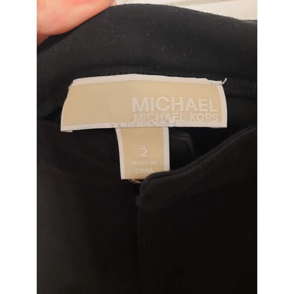 Michael Kors Womens Size 2 Black Pants Slim Skinny Leg Stretch Work Pants - Picture 4 of 5